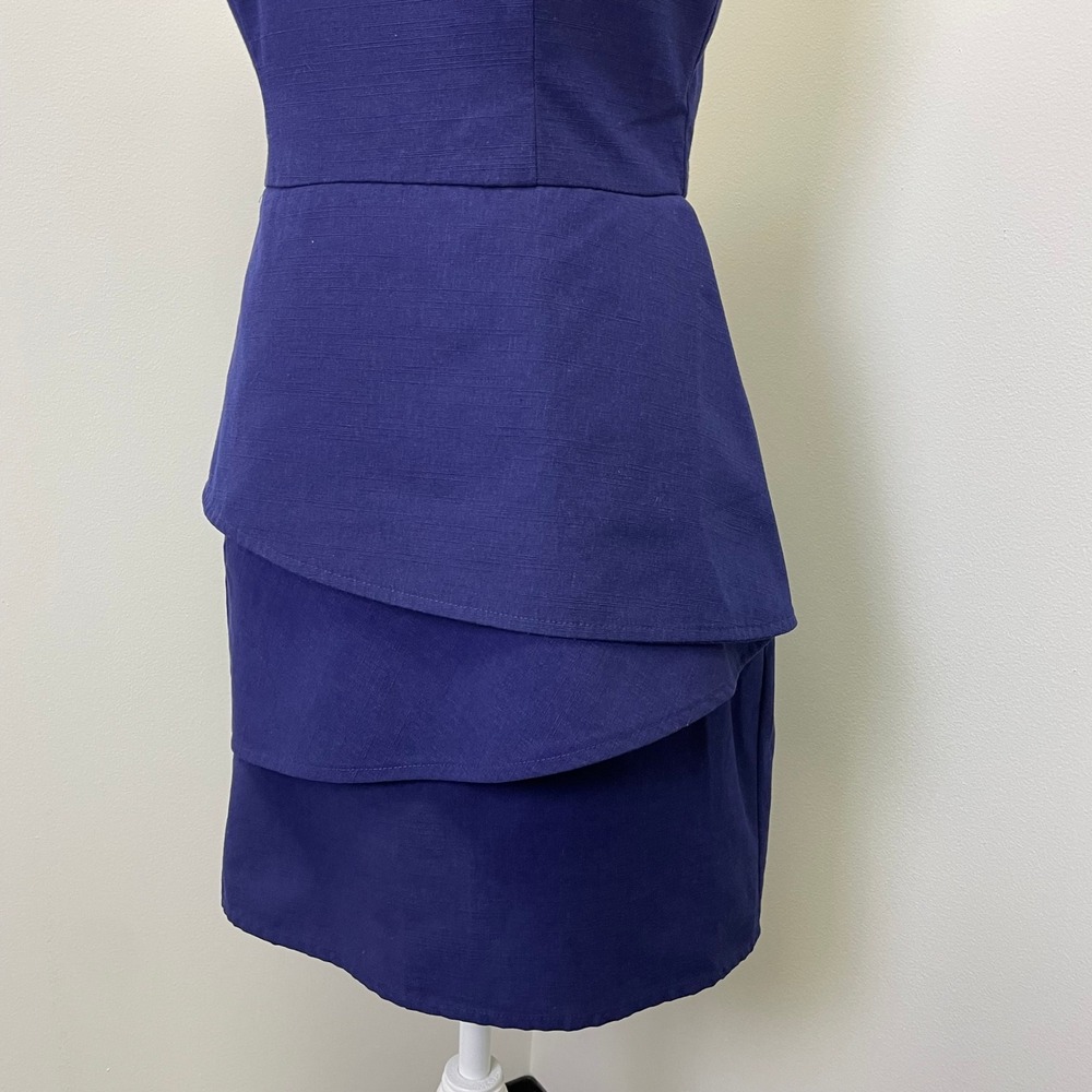 NWT Keepsake The Label Halter Navy Blue FitFlare Ruffle Mini Dress M Bridesmaid - Picture 3 of 16